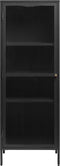 Vitrinekast Metaal Zwart - 4 Planken - Soft Closing - Kast Bronco - Giga Living