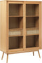 Vitrinekast Rechthoek 160cm - Naturel Eikenhout - Barrali