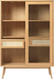 Vitrinekast Rechthoek 160cm - Naturel Eikenhout - Barrali