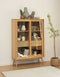 Vitrinekast Rechthoek 160cm - Naturel Eikenhout - Barrali