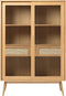 Vitrinekast Rechthoek 160cm - Naturel Eikenhout - Barrali