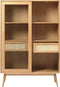 Vitrinekast Rechthoek 160cm - Naturel Eikenhout - Barrali