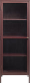 Vitrinekast Rood - Metaal - 40x58x160cm - Soft Closing - Kast Bronco - Giga Living