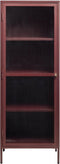 Vitrinekast Rood - Metaal - 40x58x160cm - Soft Closing - Kast Bronco - Giga Living