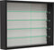 Vitrinekast staande hangende wandvitrine - glasplanken 50 cm breed x 4.5 diep - schuifdeuren