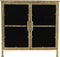 Vitrinekastje Fletcher - 93x42x90 - Antique Gold - Metaal/glas