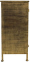 Vitrinekastje Fletcher - 93x42x90 - Antique Gold - Metaal/glas
