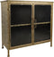 Vitrinekastje Fletcher - 93x42x90 - Antique Gold - Metaal/glas