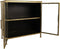Vitrinekastje Fletcher - 93x42x90 - Antique Gold - Metaal/glas