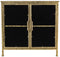Vitrinekastje Fletcher - 93x42x90 - Antique Gold - Metaal/glas