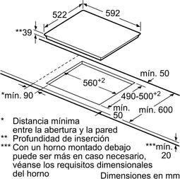 Vitro-keramische Kookplaat Balay 3EB767LQ 60 cm (3 Kookzones)