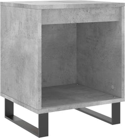 vidaXL - Nachtkastje - 40x35x50 - cm - bewerkt - hout - betongrijs