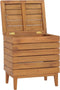 vidaXL - Wasmand - 30x30x45 - cm - massief - teakhout