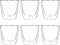 Viva - Glass Double Walled 220 ml Set of 6 Pieces