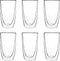 Viva - Glass Double Walled 490 ml Set of 6 Pieces