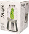 Vivalto Drankdispenser - glas - 3,8 liter - met tapkraantje - zilverkleurig - 38 cm