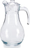 Vivalto Glazen karaf/schenkkan met deksel - 1,8 liter - met 4x drinkglazen van 400 ml