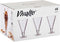 Vivalto IJcoupes/IJsjes/Dessert serveer schaaltjes - set 6x stuks - glas - 340 ml - op voet - D10 cm/H16 cm