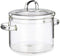 Vivalto Kookpan met deksel - borosilicaat glas - 1L - D14 x H19 cm - transparant