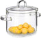 Vivalto Kookpan met deksel - borosilicaat glas - 1L - D14 x H19 cm - transparant