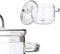 Vivalto Kookpan met deksel - borosilicaat glas - 1L - D14 x H19 cm - transparant