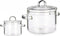 Vivalto Kookpan met deksel - borosilicaat glas - 1L - D14 x H19 cm - transparant
