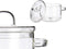 Vivalto Kookpan met deksel - borosilicaat glas - 1L - D14 x H19 cm - transparant