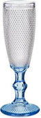 Vivalto - Luxe Champagneglazen Monaco serie set 6x blauwe voet 180 ml