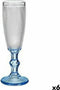 Vivalto - Luxe Champagneglazen Monaco serie set 6x blauwe voet 180 ml