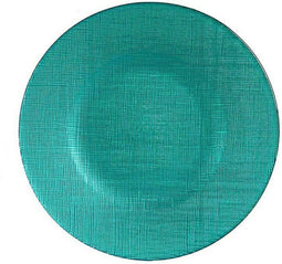 Vivalto - Platt Tallrik - Turkoois - Glas - 6 Stuks - 21 x 2 x 21 cm