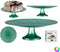 Vivalto Taartplateau - Groen - Glas - 33 x 9 x 33 cm