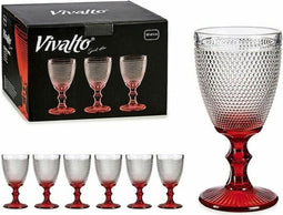 Vivalto Wijnglas - Rood - Glas - 6 Stuks - 330 ml