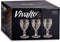 Vivalto Wijnglazen - 6x - kristal look - gouden rand - 254 ml