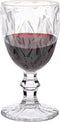 Vivalto Wijnglazen - 6x - kristal look - gouden rand - 254 ml