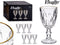 Vivalto - Wijnglazen - 6x - kristal look- gouden rand - 330 ml