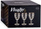 Vivalto - Wijnglazen - 6x - kristal look- gouden rand - 330 ml