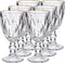Vivalto - Wijnglazen - 6x - kristal look- gouden rand - 330 ml