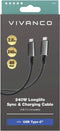 Vivanco USB-C-kabel USB 4.0 USB-C Zwart 64015