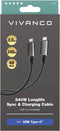 Vivanco USB-C-kabel USB 4.0 USB-C Zwart 64015