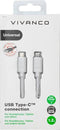 Vivanco USB-kabel USB 2.0 USB-C stekker, USB-C stekker 1.20 m Wit 37561