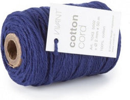 Vivant Koord Katoen fijn koningsblauw - 50 Meter 2MM