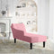 vidaXL - Chaise - longue - met - rechterarmleuning - fluweel - roze