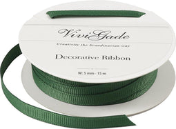 Vivi Gade Decoratielint Grosgrain 5 Mm / 15 Meter Donkergroen