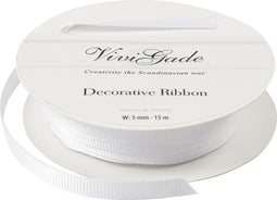 Vivi Gade Decoratielint Grosgrain 5 Mm / 15 Meter Wit