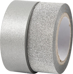 Vivi Gade Tape Zilver/glitter 2 Stuks