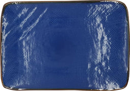 Vivi Oggi - Dinerborden - 28cm x 19.5cm - Rechthoekig - Blauw - Kerst