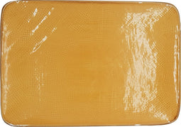 Vivi Oggi - Dinerborden - 28cm x 19.5cm - Rechthoekig - Geel - Kerst