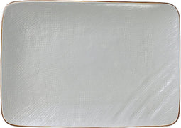 Vivi Oggi - Dinerborden - 28cm x 19.5cm - Rechthoekig - Grijs - Kerst