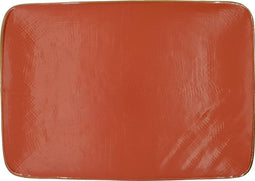 Vivi Oggi - Dinerborden - 28cm x 19.5cm - Rechthoekig - Oranje - Kerst