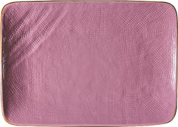 Vivi Oggi - Dinerborden - 28cm x 19.5cm - Rechthoekig - Paars - Lila - Italië - Kerst